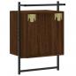 Preview: Wand-Nachttisch Braun Eiche 40x30x61 cm Holzwerkstoff