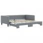 Preview: Tagesbett Ausziehbar Hellgrau 100x200 cm Stoff