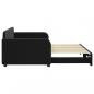 Preview: Tagesbett Ausziehbar Schwarz 90x200 cm Samt