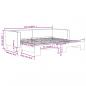Preview: Tagesbett Ausziehbar Hellgrau 90x190 cm Stoff