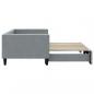 Preview: Tagesbett Ausziehbar Hellgrau 90x190 cm Stoff
