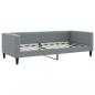 Preview: Tagesbett Ausziehbar Hellgrau 90x190 cm Stoff