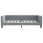 Preview: Tagesbett Ausziehbar Hellgrau 90x190 cm Stoff