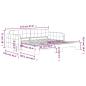 Preview: Tagesbett Ausziehbar Rosa 100x200 cm Samt