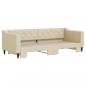 Preview: Tagesbett Ausziehbar Creme 80x200 cm Stoff