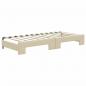 Preview: Tagesbett Ausziehbar Creme 80x200 cm Stoff