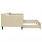Preview: Tagesbett Ausziehbar Creme 80x200 cm Stoff