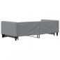 Preview: Tagesbett Ausziehbar Hellgrau 90x200 cm Stoff