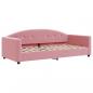 Preview: Tagesbett Ausziehbar mit Matratzen Rosa 90x200 cm Samt