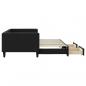 Preview: Tagesbett Ausziehbar mit Schubladen Schwarz 90x200 cm Stoff