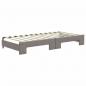 Preview: Tagesbett Ausziehbar mit Schubladen Taupe 90x200 cm Stoff