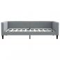 Preview: Tagesbett Ausziehbar mit Schubladen Hellgrau 90x190 cm Stoff