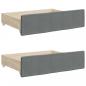Preview: Tagesbett Ausziehbar mit Schubladen Dunkelgrau 100x200 cm Stoff