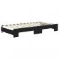Preview: Tagesbett Ausziehbar Schwarz 100x200 cm Stoff