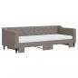 Preview: Tagesbett Ausziehbar mit Matratzen Taupe 80x200 cm Stoff