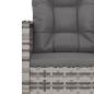 Preview: 4-tlg. Garten-Lounge-Set mit Kissen Poly Rattan Grau