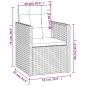 Preview: 4-tlg. Garten-Lounge-Set mit Kissen Poly Rattan Grau