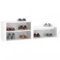 Preview: Schuhschrank Hochglanz-Weiß 150x35x45 cm Holzwerkstoff