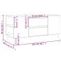 Preview: Couchtisch Betongrau 102x44,5x50 cm Holzwerkstoff