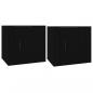 Preview: Nachttische 2 Stk. Schwarz 50x39x47 cm