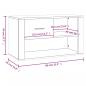 Preview: Schuhschrank Schwarz 80x35x45 cm Holzwerkstoff