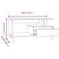 Preview: Couchtisch Schwarz 90x49x45 cm Holzwerkstoff