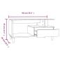 Preview: Couchtisch Grau Sonoma 90x49x45 cm Holzwerkstoff
