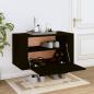 Preview: Wand-Schuhschrank Schwarz 70x35x38 cm Holzwerkstoff