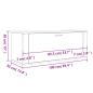 Preview: Wand-Schuhschrank Grau Sonoma 100x35x38 cm Holzwerkstoff