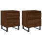 Preview: Nachttische 2 Stk. Braun Eichen-Optik 40x35x50 cm Holzwerkstoff