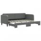 Preview: Tagesbett Ausziehbar Dunkelgrau 80x200 cm Stoff