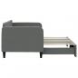 Preview: Tagesbett Ausziehbar Dunkelgrau 80x200 cm Stoff