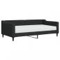 Preview: Tagesbett mit Matratze Schwarz 90x190 cm Stoff