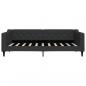 Preview: Tagesbett mit Matratze Schwarz 90x190 cm Stoff