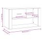 Preview: ARDEBO.de - Schuhschrank Sonoma-Eiche 80x35x45 cm Holzwerkstoff