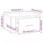 Preview: Wand-Nachttisch Betongrau 50x36x25 cm