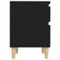 Preview: Nachttisch Schwarz 40x35x50 cm