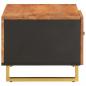 Preview: Couchtisch Braun und Schwarz 80x50x40 cm Massivholz Mango