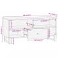 Preview: TV-Schrank Braun und Schwarz 100x33,5x46 cm Massivholz Mango