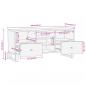 Preview: TV-Schrank Braun und Schwarz 100x33,5x46 cm Massivholz Mango