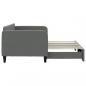 Preview: Tagesbett Ausziehbar Dunkelgrau 90x200 cm Stoff