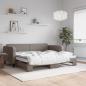 Preview: ARDEBO.de - Tagesbett Ausziehbar Taupe 90x200 cm Stoff