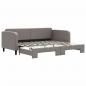 Preview: Tagesbett Ausziehbar Taupe 90x200 cm Stoff