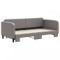 Preview: Tagesbett Ausziehbar Taupe 90x200 cm Stoff