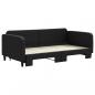 Preview: Tagesbett Ausziehbar Schwarz 100x200 cm Stoff