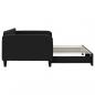 Preview: Tagesbett Ausziehbar Schwarz 100x200 cm Stoff