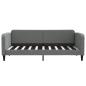 Preview: Tagesbett Ausziehbar Dunkelgrau 90x190 cm Stoff