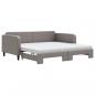 Preview: Tagesbett Ausziehbar mit Matratzen Taupe 100x200 cm Stoff