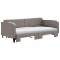 Preview: Tagesbett Ausziehbar mit Matratzen Taupe 100x200 cm Stoff