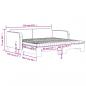 Preview: Tagesbett Ausziehbar mit Matratzen Creme 100x200 cm Stoff